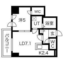 ブランシャールALAIN中島公園の物件間取画像